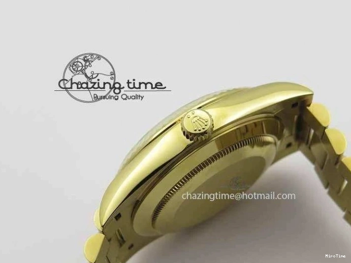 MiroTime 0427 Cozy Day-Date 40mm 228238 YG Noob 1:1 Best Edition Silver Dial On YG President Bracelet A 3710